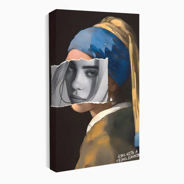 Tablou Canvas Premium LuxCanva® A1525, Fata Cu Cercei De Perle , Room, Portret, Feminin, Decorativ, Living, Culori Vibrante