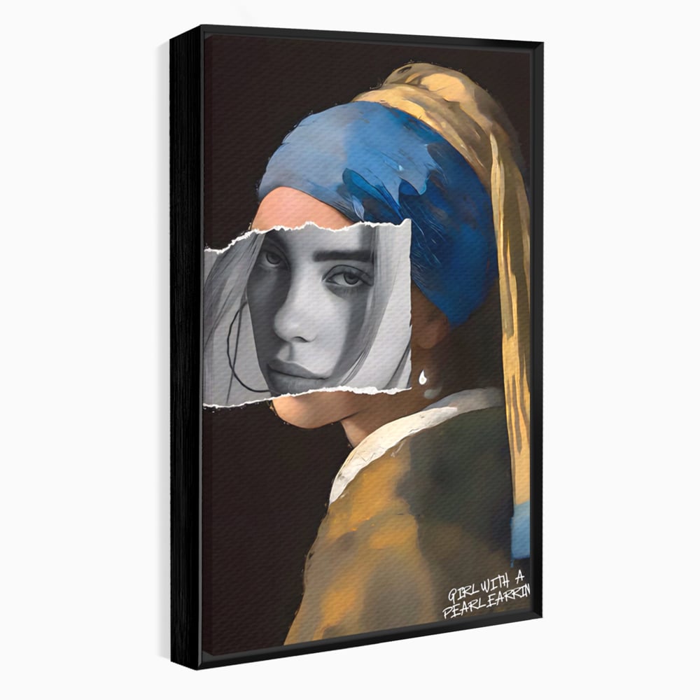 Tablou Canvas Premium LuxCanva® A1525, Fata Cu Cercei De Perle , Room, Portret, Feminin, Decorativ, Living, Culori Vibrante