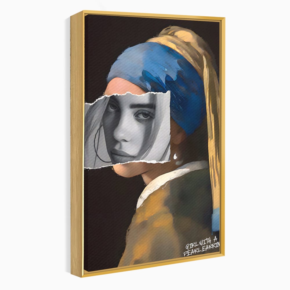 Tablou Canvas Premium LuxCanva® A1525, Fata Cu Cercei De Perle , Room, Portret, Feminin, Decorativ, Living, Culori Vibrante