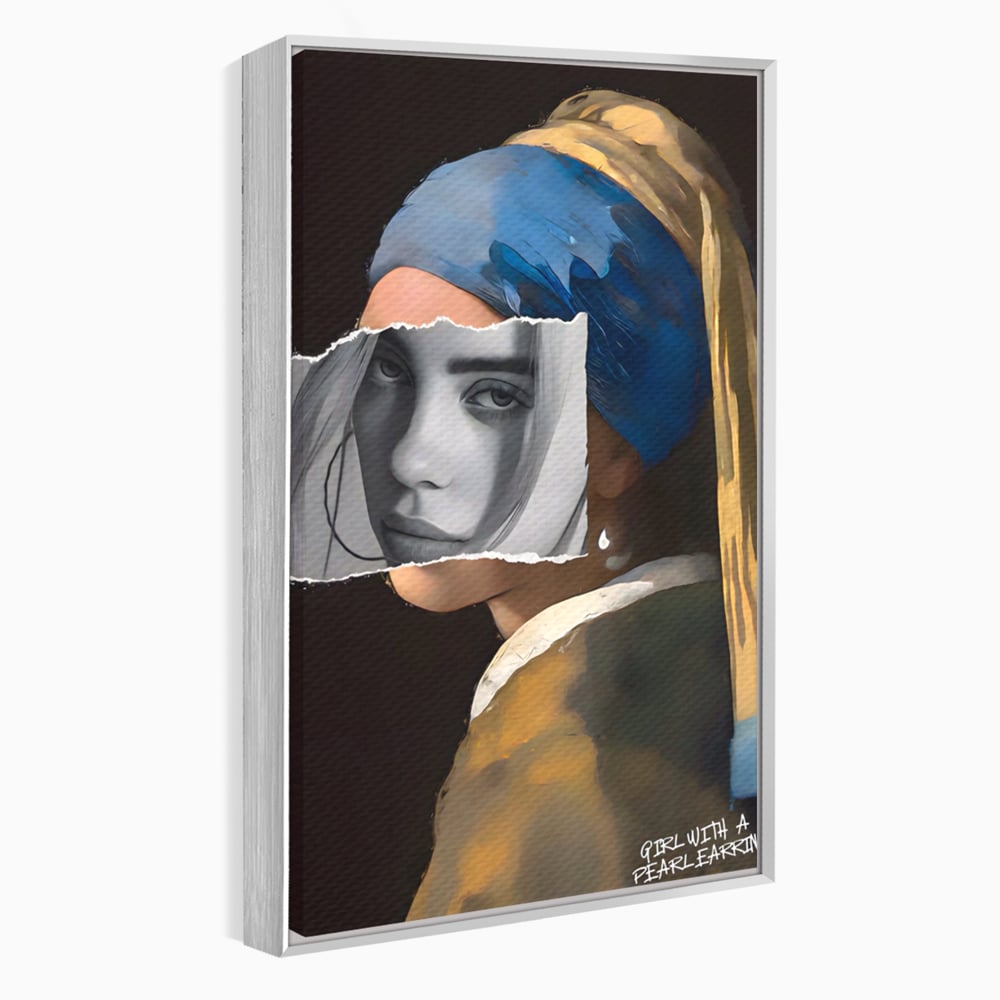 Tablou Canvas Premium LuxCanva® A1525, Fata Cu Cercei De Perle , Room, Portret, Feminin, Decorativ, Living, Culori Vibrante