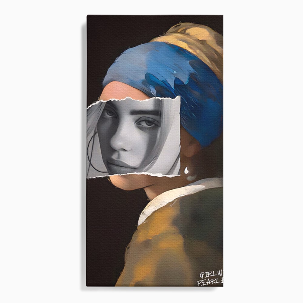 Tablou Canvas Premium LuxCanva® A1525, Fata Cu Cercei De Perle , Room, Portret, Feminin, Decorativ, Living, Culori Vibrante