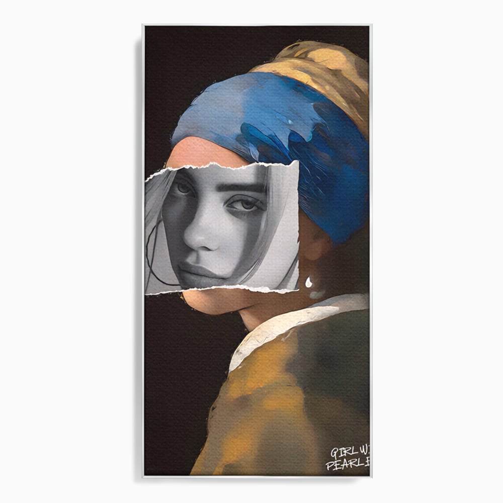 Tablou Canvas Premium LuxCanva® A1525, Fata Cu Cercei De Perle , Room, Portret, Feminin, Decorativ, Living, Culori Vibrante