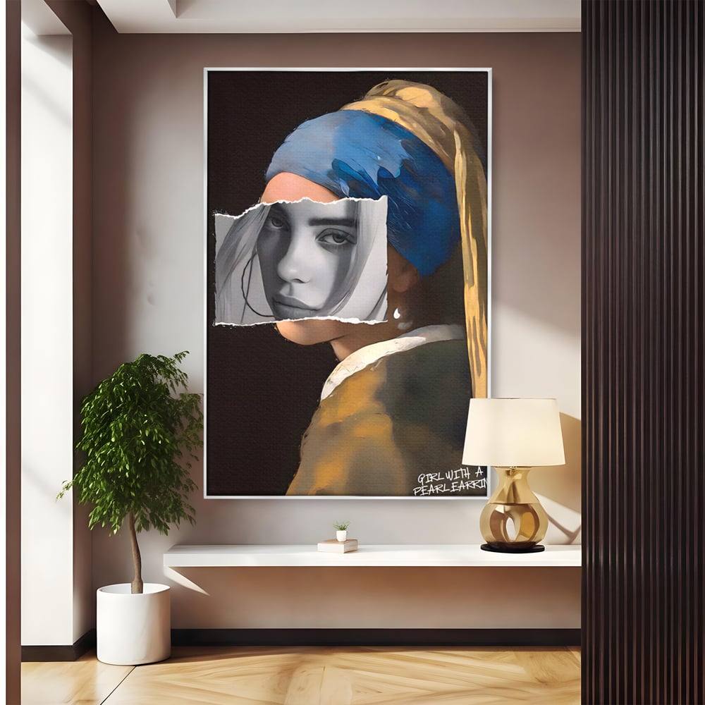 Tablou Canvas Premium LuxCanva® A1525, Fata Cu Cercei De Perle , Room, Portret, Feminin, Decorativ, Living, Culori Vibrante