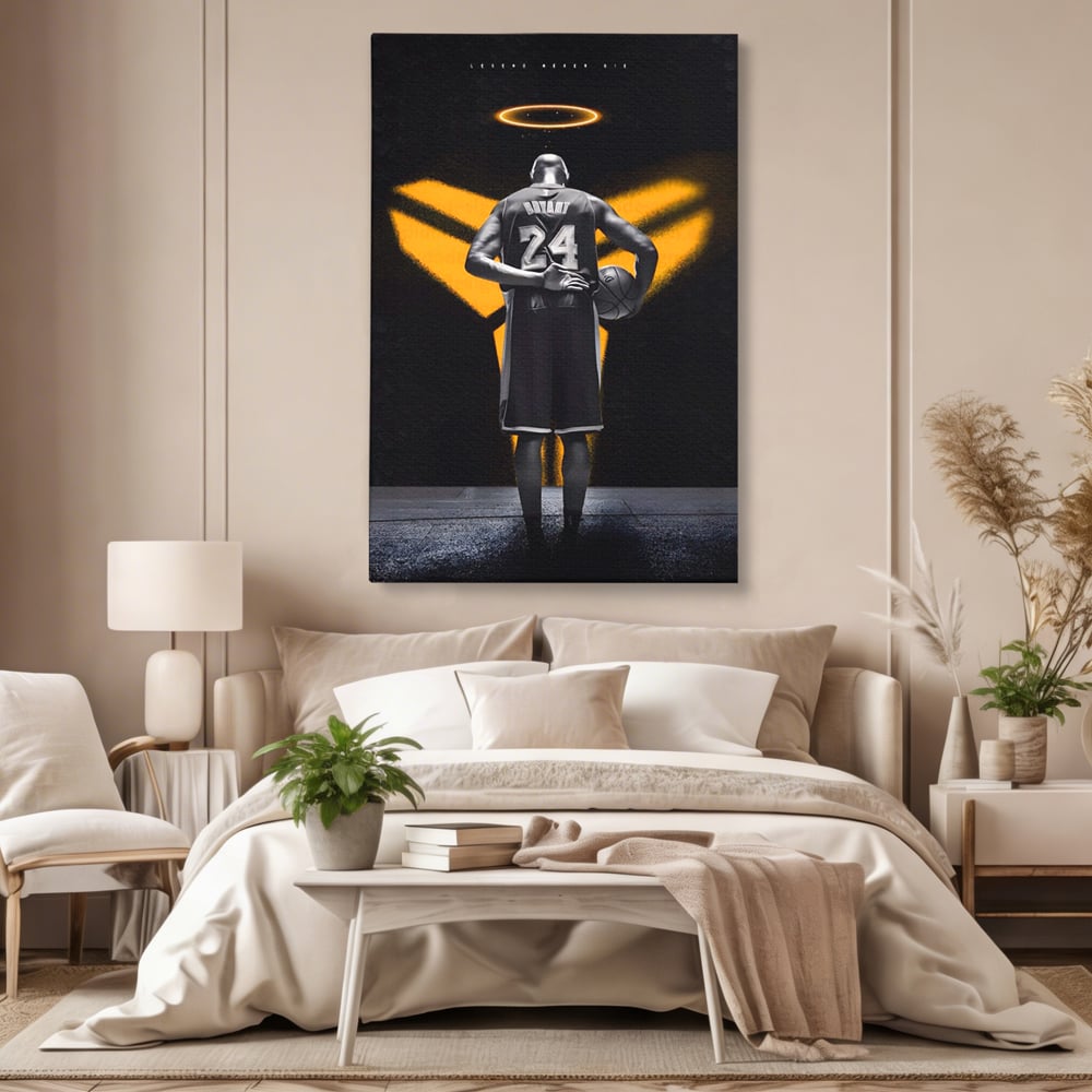 Tablou Canvas Premium LuxCanva® A1527, Kobe Bryant ,  Room, Sportiv, Baschetbalist, Vedeta, Club Sportiv, Culori Vibrante