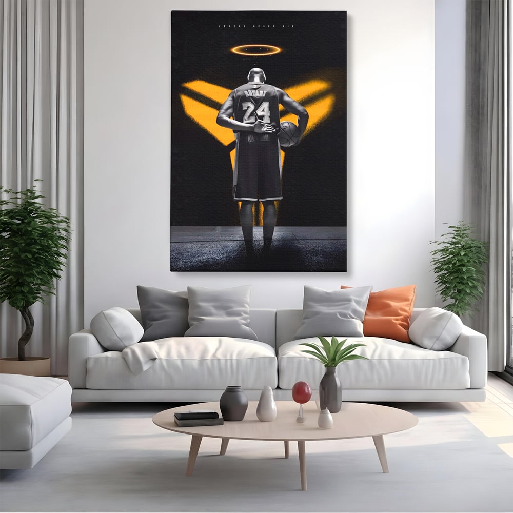 Tablou Canvas Premium LuxCanva® A1527, Kobe Bryant ,  Room, Sportiv, Baschetbalist, Vedeta, Club Sportiv, Culori Vibrante