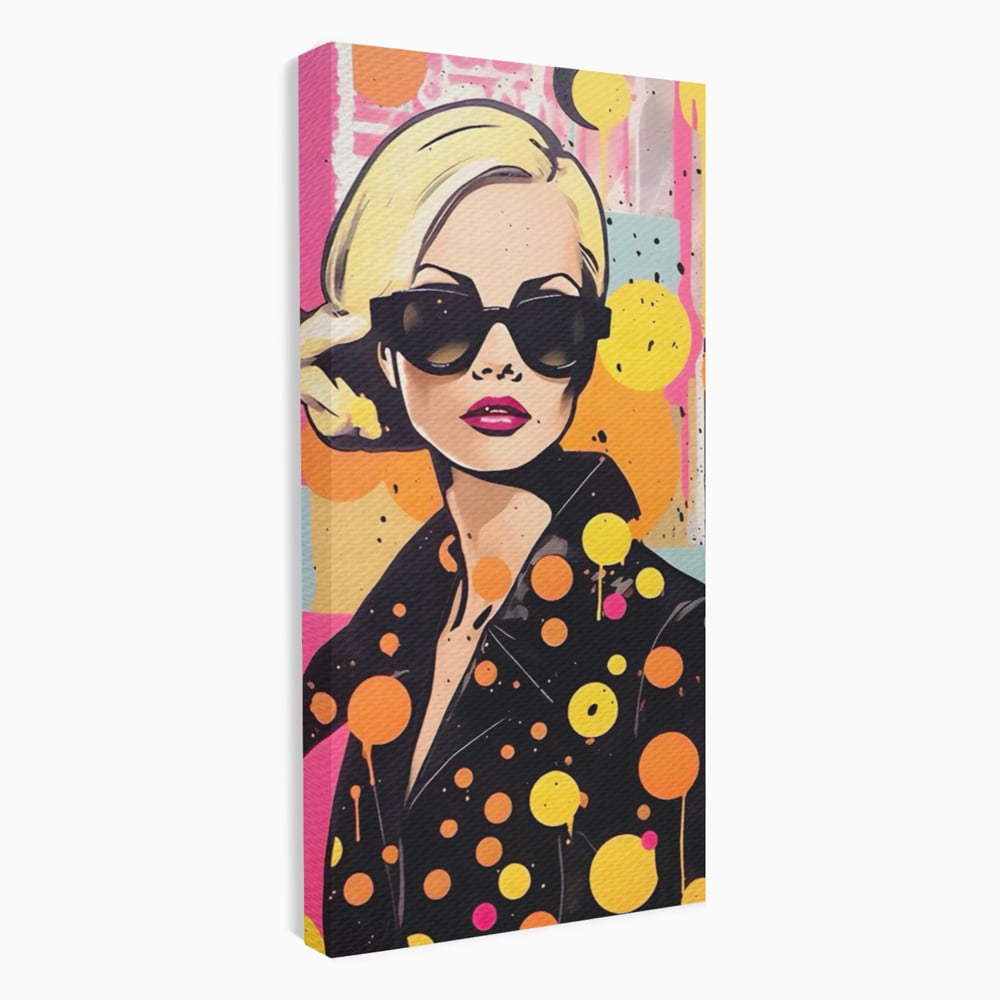 Tablou Canvas Premium LuxCanva® A1528, Fashion Glasses , Room, Femeie, Moda, Ochelari De Soare, Decorativ, Dressing, Club Sportiv, Culori Vibrante