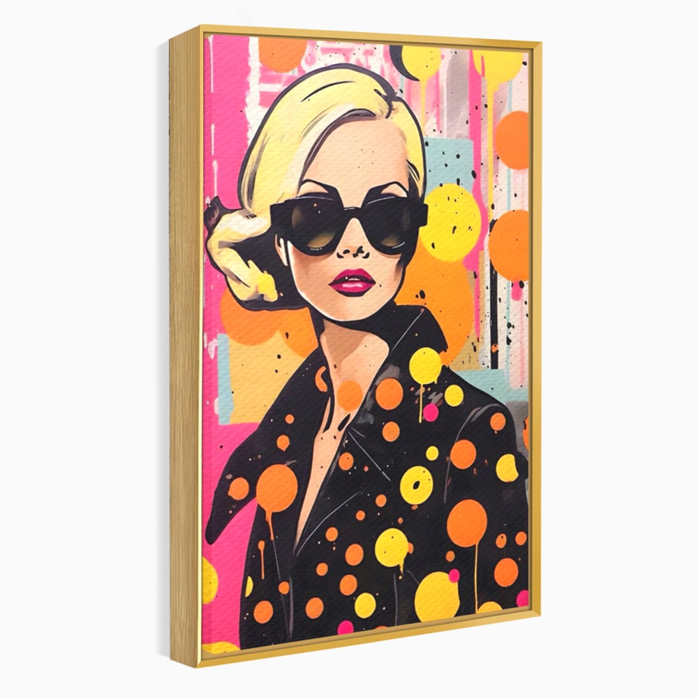 Tablou Canvas Premium LuxCanva® A1528, Fashion Glasses , Room, Femeie, Moda, Ochelari De Soare, Decorativ, Dressing, Club Sportiv, Culori Vibrante