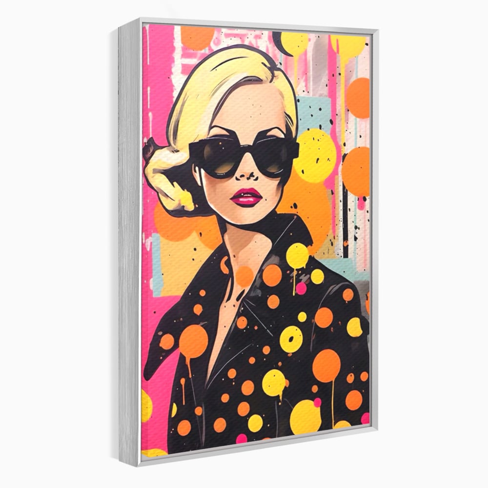 Tablou Canvas Premium LuxCanva® A1528, Fashion Glasses , Room, Femeie, Moda, Ochelari De Soare, Decorativ, Dressing, Club Sportiv, Culori Vibrante
