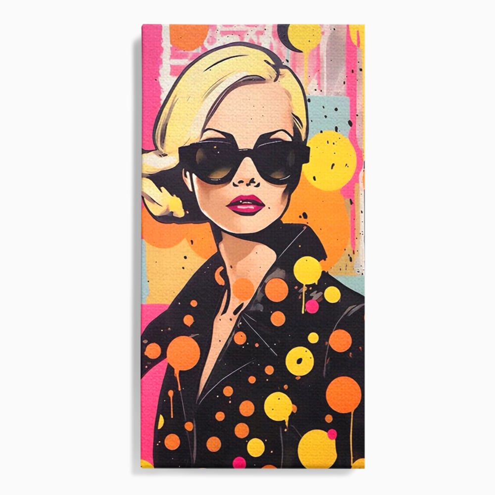 Tablou Canvas Premium LuxCanva® A1528, Fashion Glasses , Room, Femeie, Moda, Ochelari De Soare, Decorativ, Dressing, Club Sportiv, Culori Vibrante