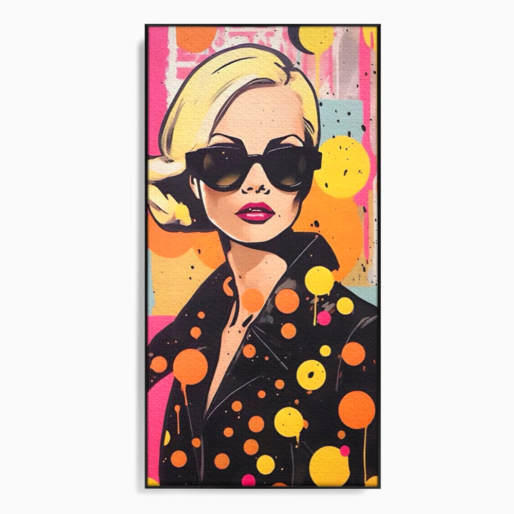 Tablou Canvas Premium LuxCanva® A1528, Fashion Glasses , Room, Femeie, Moda, Ochelari De Soare, Decorativ, Dressing, Club Sportiv, Culori Vibrante