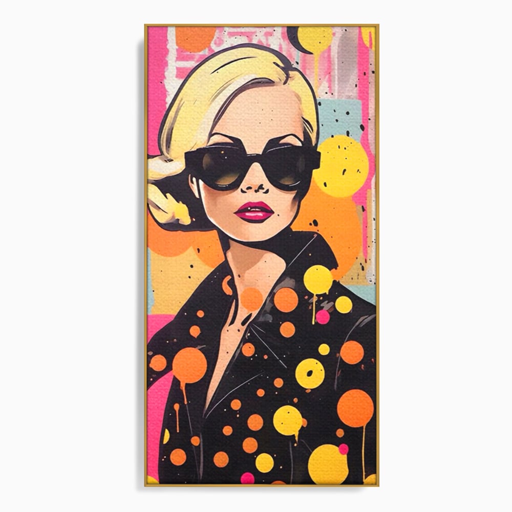 Tablou Canvas Premium LuxCanva® A1528, Fashion Glasses , Room, Femeie, Moda, Ochelari De Soare, Decorativ, Dressing, Club Sportiv, Culori Vibrante