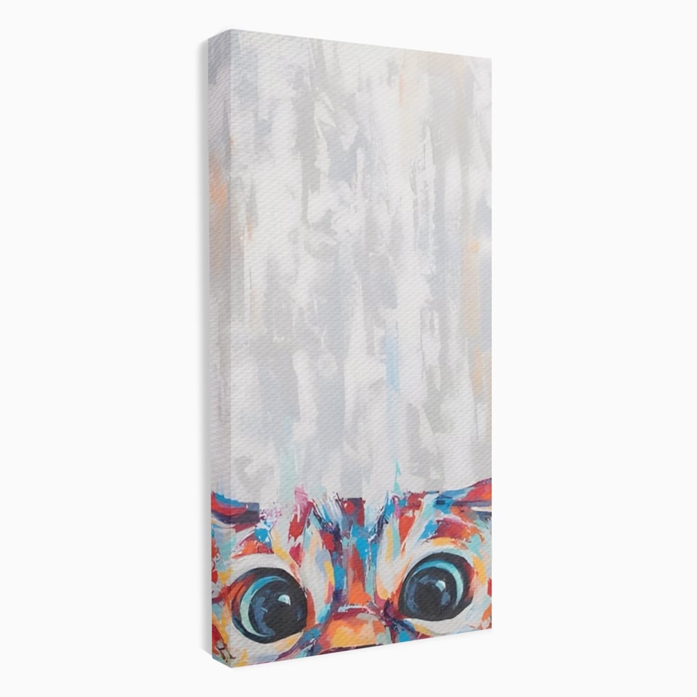 Tablou Canvas Premium LuxCanva® A1529, Cat Eyes , Room, Pisica, Privire, Animal, Felina, Dressing, Club Sportiv, Culori Vibrante