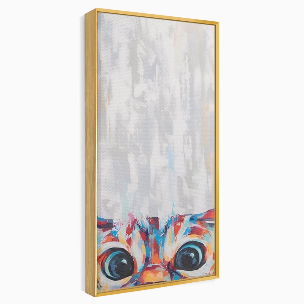 Tablou Canvas Premium LuxCanva® A1529, Cat Eyes , Room, Pisica, Privire, Animal, Felina, Dressing, Club Sportiv, Culori Vibrante