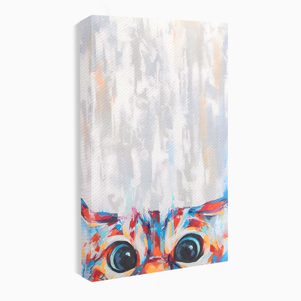 Tablou Canvas Premium LuxCanva® A1529, Cat Eyes , Room, Pisica, Privire, Animal, Felina, Dressing, Club Sportiv, Culori Vibrante