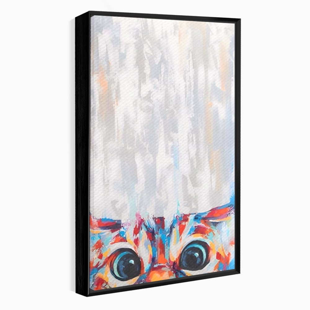 Tablou Canvas Premium LuxCanva® A1529, Cat Eyes , Room, Pisica, Privire, Animal, Felina, Dressing, Club Sportiv, Culori Vibrante