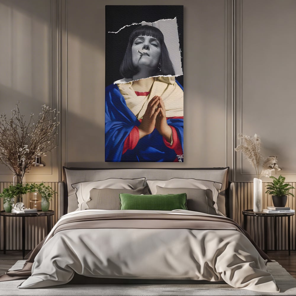 Tablou Canvas Premium LuxCanva® A1531, The Virgin In Prayer , Room, Fictiune, Epic, Decorativ, Living, Culori Vibrante