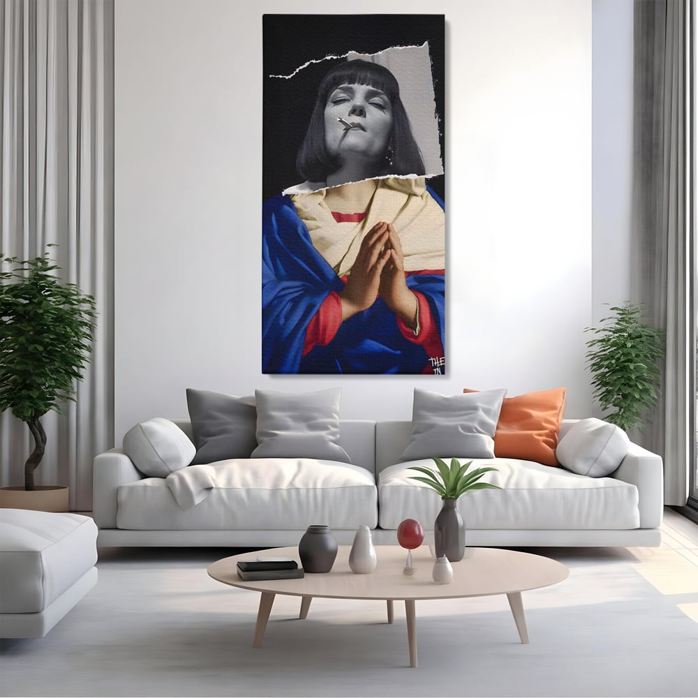 Tablou Canvas Premium LuxCanva® A1531, The Virgin In Prayer , Room, Fictiune, Epic, Decorativ, Living, Culori Vibrante