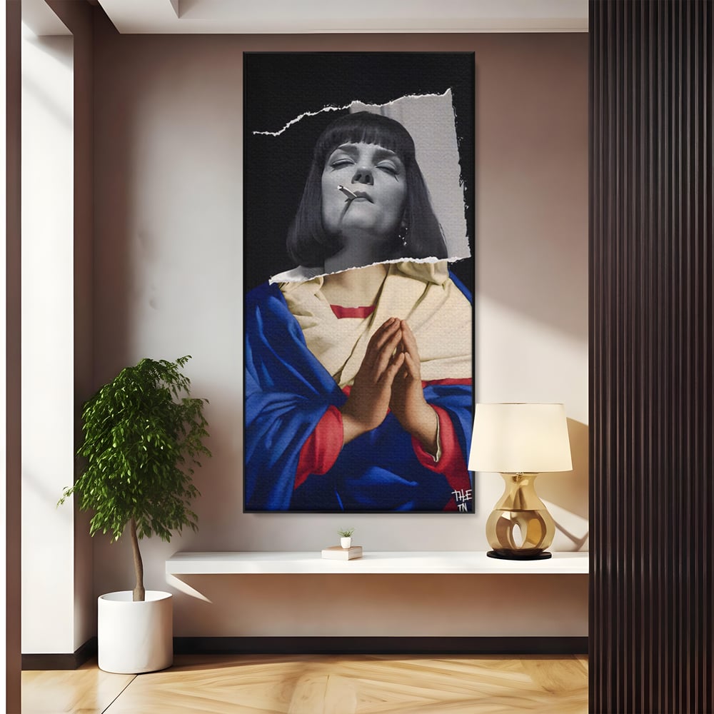 Tablou Canvas Premium LuxCanva® A1531, The Virgin In Prayer , Room, Fictiune, Epic, Decorativ, Living, Culori Vibrante