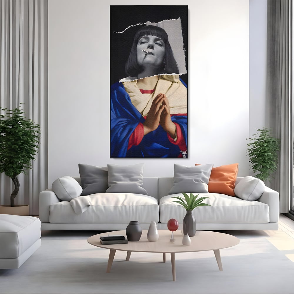 Tablou Canvas Premium LuxCanva® A1531, The Virgin In Prayer , Room, Fictiune, Epic, Decorativ, Living, Culori Vibrante