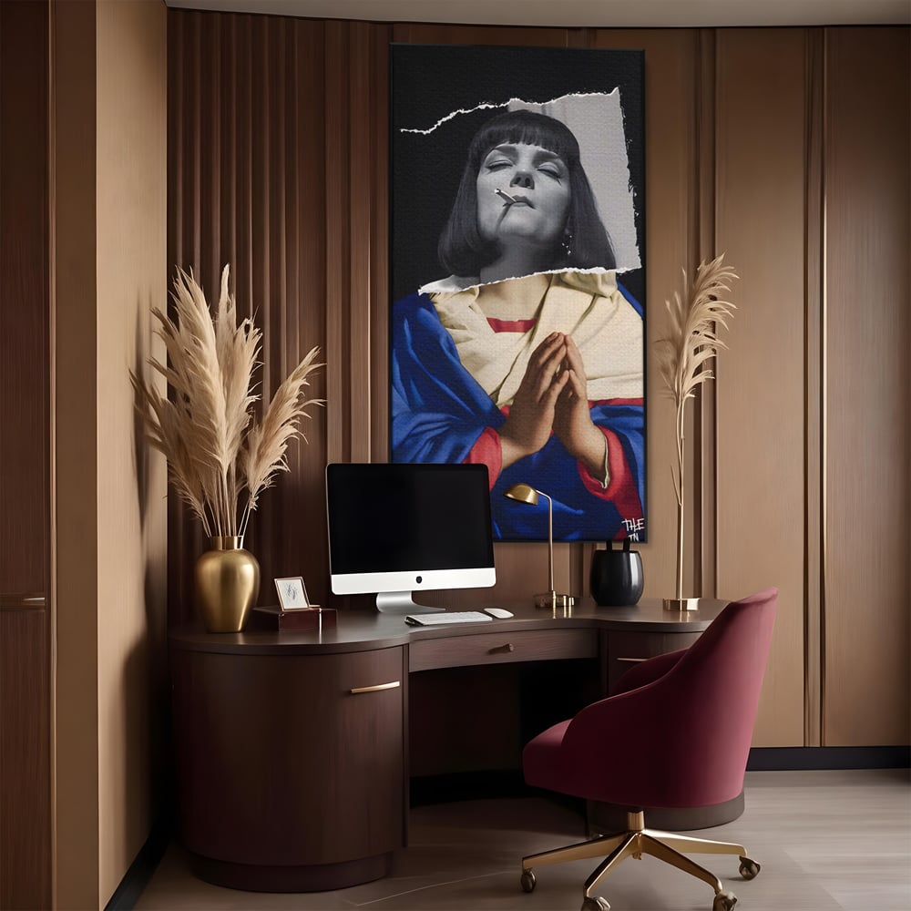 Tablou Canvas Premium LuxCanva® A1531, The Virgin In Prayer , Room, Fictiune, Epic, Decorativ, Living, Culori Vibrante