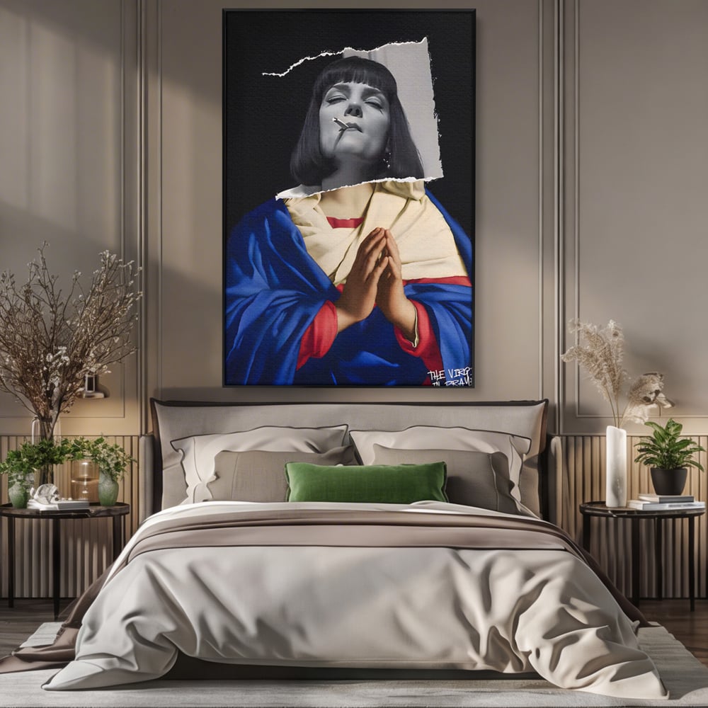 Tablou Canvas Premium LuxCanva® A1531, The Virgin In Prayer , Room, Fictiune, Epic, Decorativ, Living, Culori Vibrante