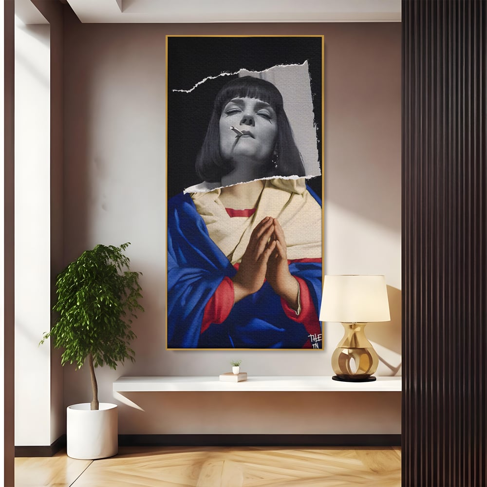 Tablou Canvas Premium LuxCanva® A1531, The Virgin In Prayer , Room, Fictiune, Epic, Decorativ, Living, Culori Vibrante