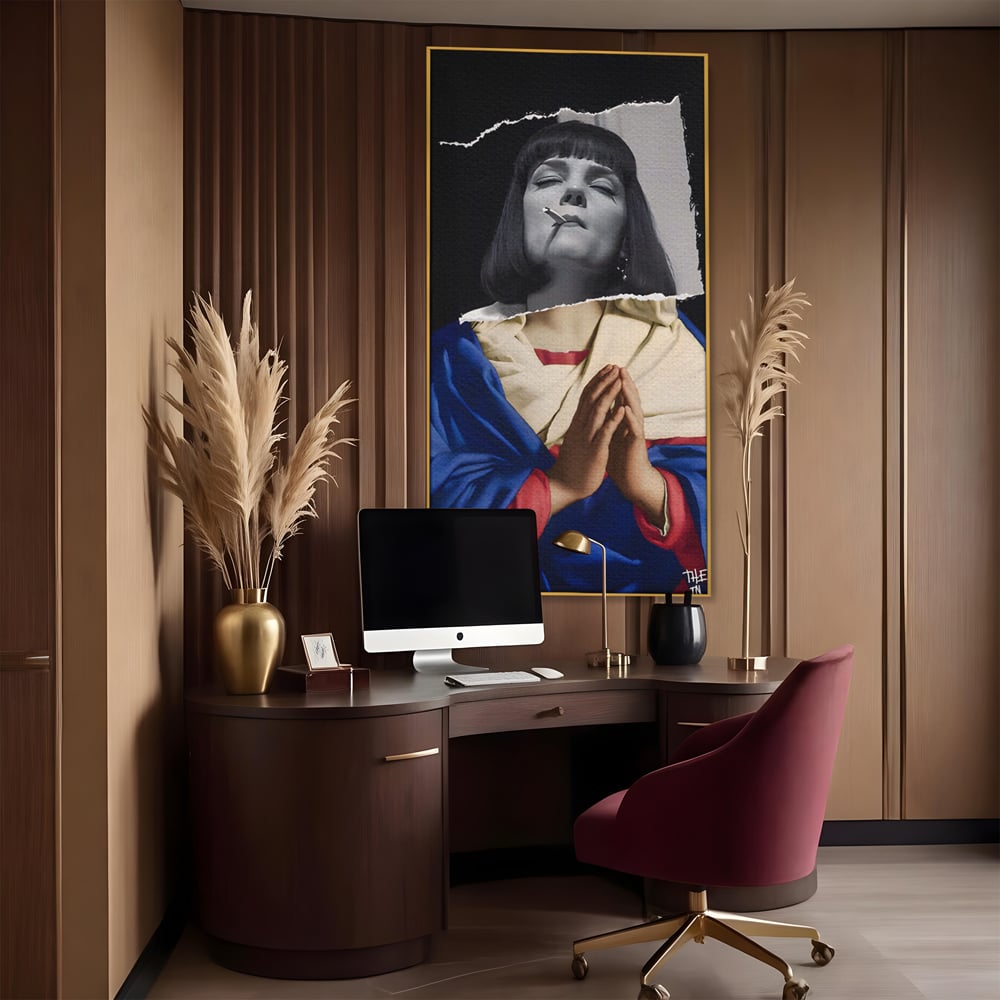 Tablou Canvas Premium LuxCanva® A1531, The Virgin In Prayer , Room, Fictiune, Epic, Decorativ, Living, Culori Vibrante