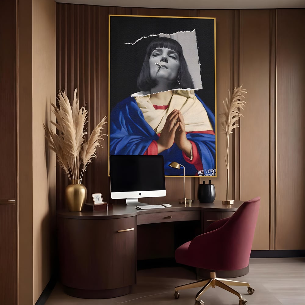 Tablou Canvas Premium LuxCanva® A1531, The Virgin In Prayer , Room, Fictiune, Epic, Decorativ, Living, Culori Vibrante