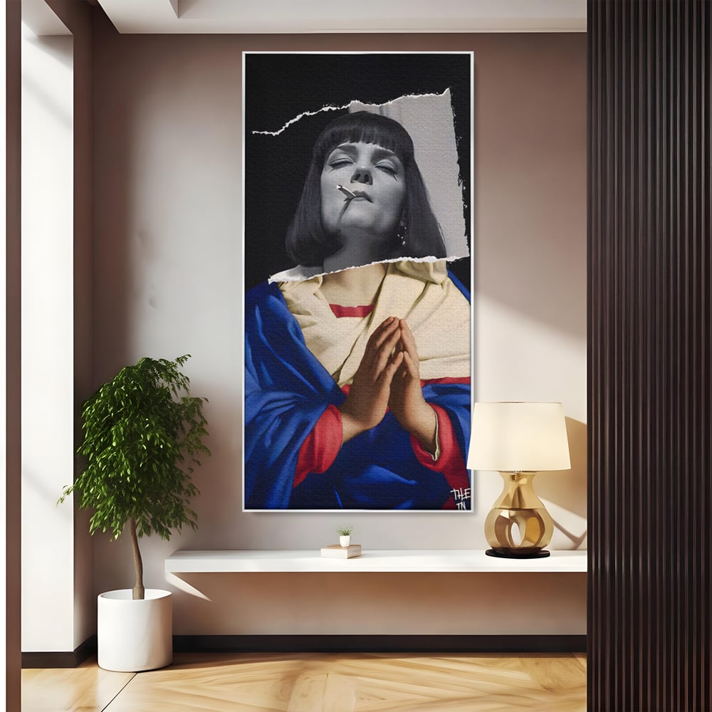 Tablou Canvas Premium LuxCanva® A1531, The Virgin In Prayer , Room, Fictiune, Epic, Decorativ, Living, Culori Vibrante