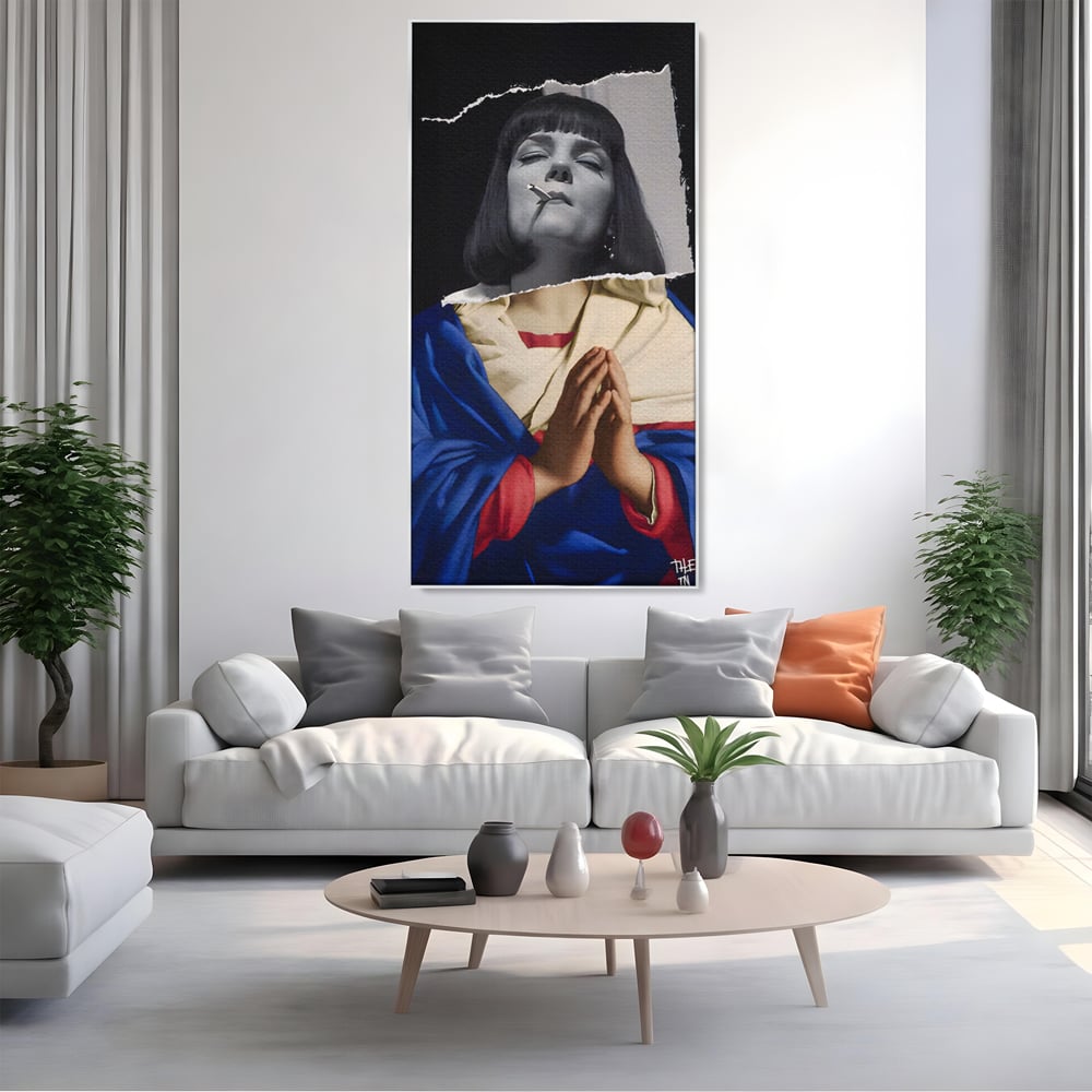Tablou Canvas Premium LuxCanva® A1531, The Virgin In Prayer , Room, Fictiune, Epic, Decorativ, Living, Culori Vibrante