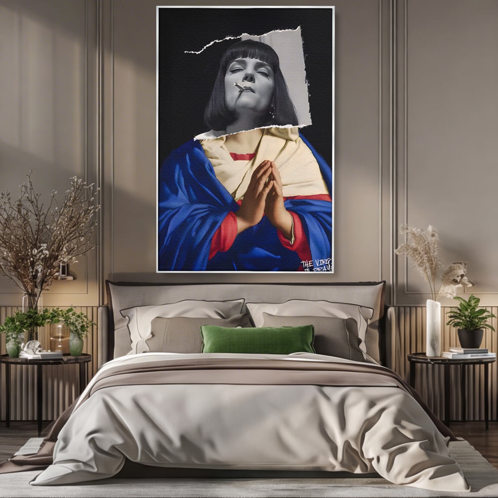 Tablou Canvas Premium LuxCanva® A1531, The Virgin In Prayer , Room, Fictiune, Epic, Decorativ, Living, Culori Vibrante