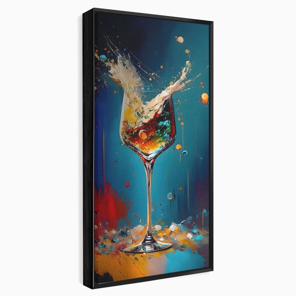 Tablou Canvas Premium LuxCanva® A1533, Picaturi De Gheata , Room, Cocktail, Alcool, Colorat, Restaurant, Culori Vibrante