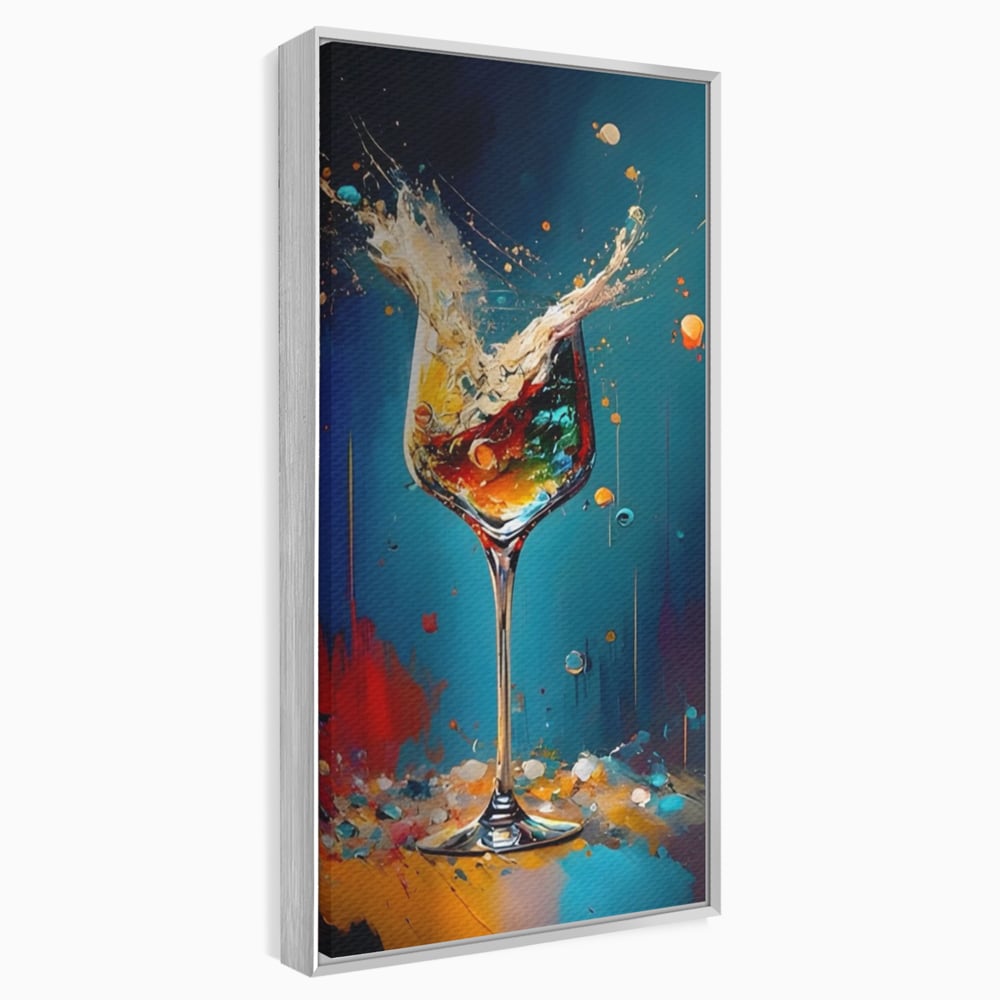 Tablou Canvas Premium LuxCanva® A1533, Picaturi De Gheata , Room, Cocktail, Alcool, Colorat, Restaurant, Culori Vibrante
