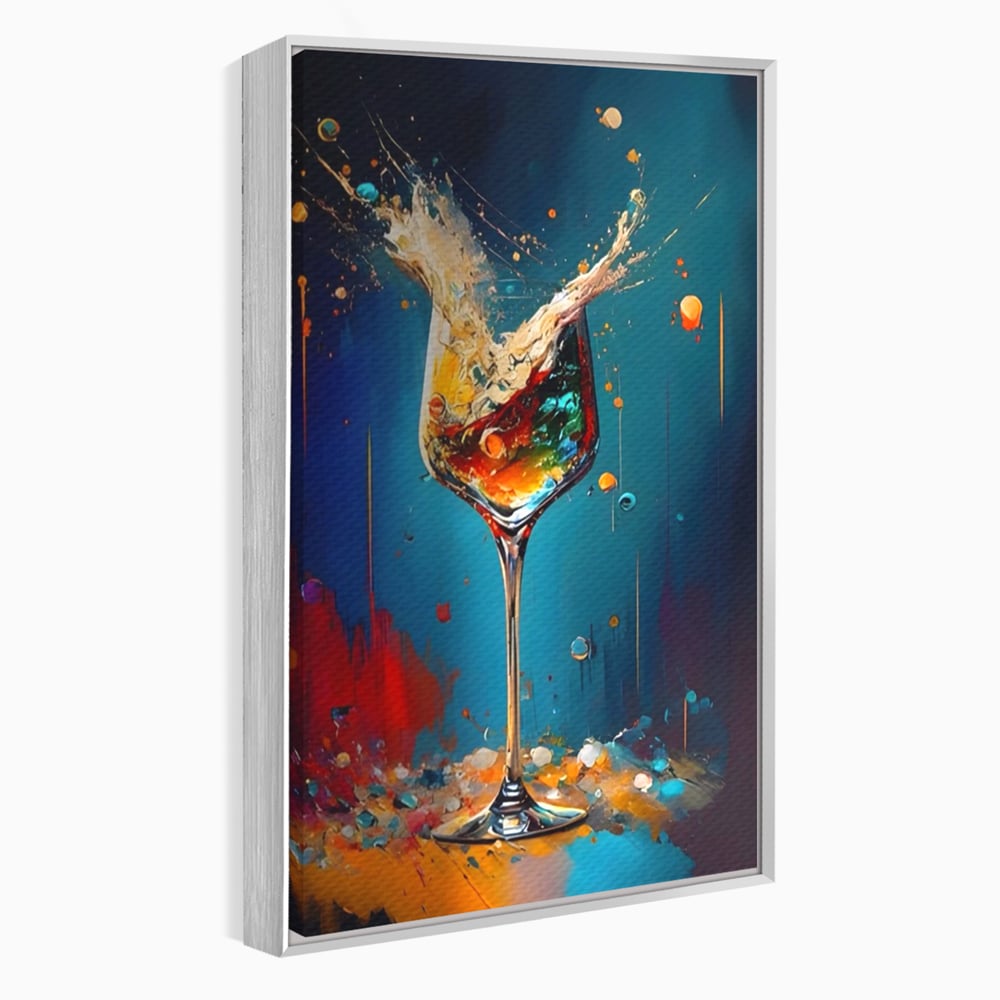 Tablou Canvas Premium LuxCanva® A1533, Picaturi De Gheata , Room, Cocktail, Alcool, Colorat, Restaurant, Culori Vibrante