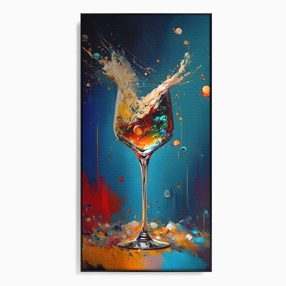 Tablou Canvas Premium LuxCanva® A1533, Picaturi De Gheata , Room, Cocktail, Alcool, Colorat, Restaurant, Culori Vibrante