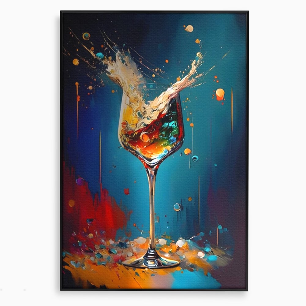 Tablou Canvas Premium LuxCanva® A1533, Picaturi De Gheata , Room, Cocktail, Alcool, Colorat, Restaurant, Culori Vibrante