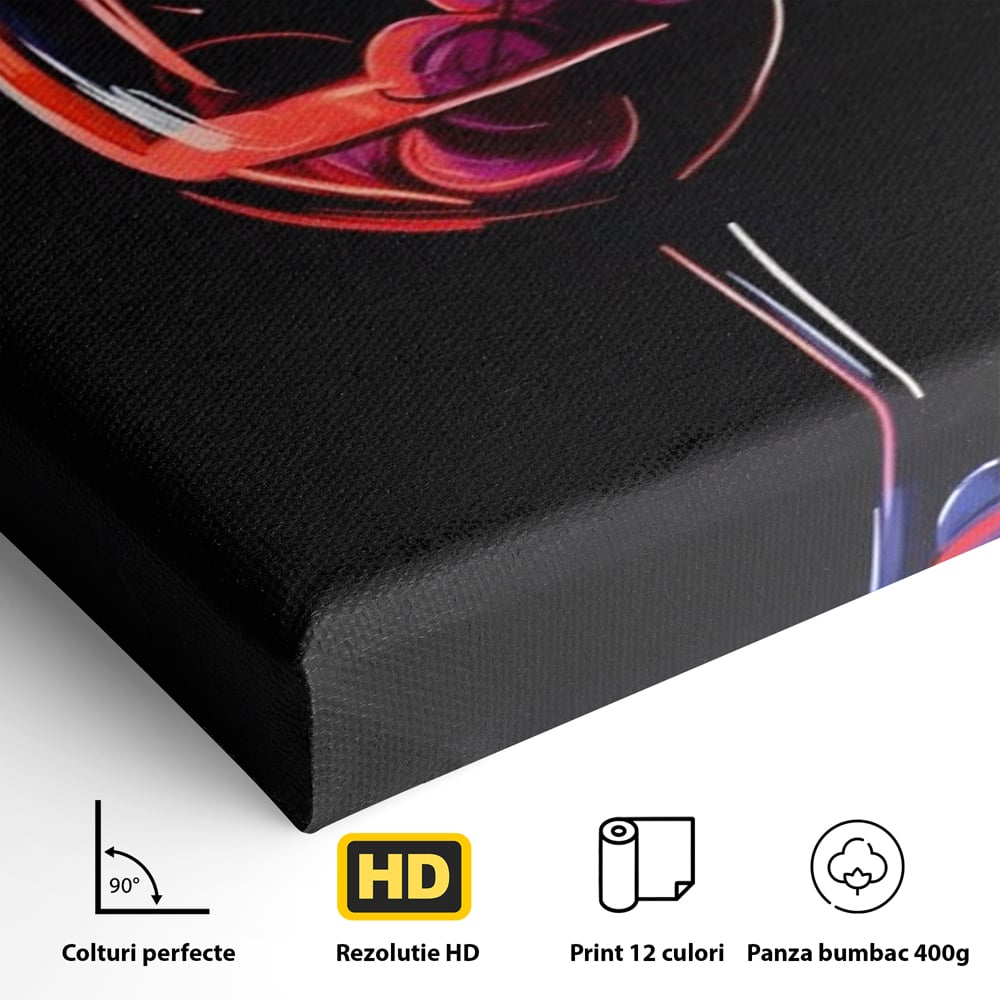 Tablou Canvas Premium LuxCanva® A1534, Pahar Cu Vin , Room, Struguri, Pahar, Fructe, Restaurant, Culori Vibrante