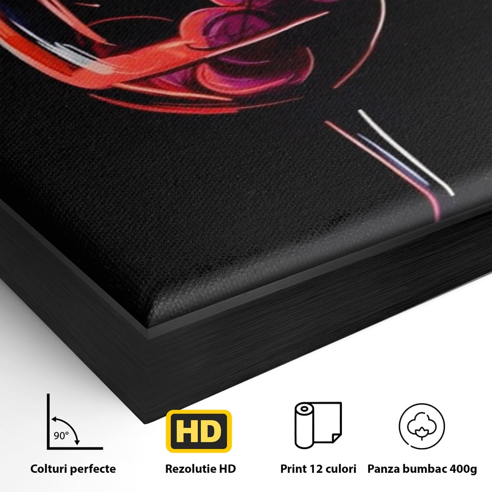 Tablou Canvas Premium LuxCanva® A1534, Pahar Cu Vin , Room, Struguri, Pahar, Fructe, Restaurant, Culori Vibrante