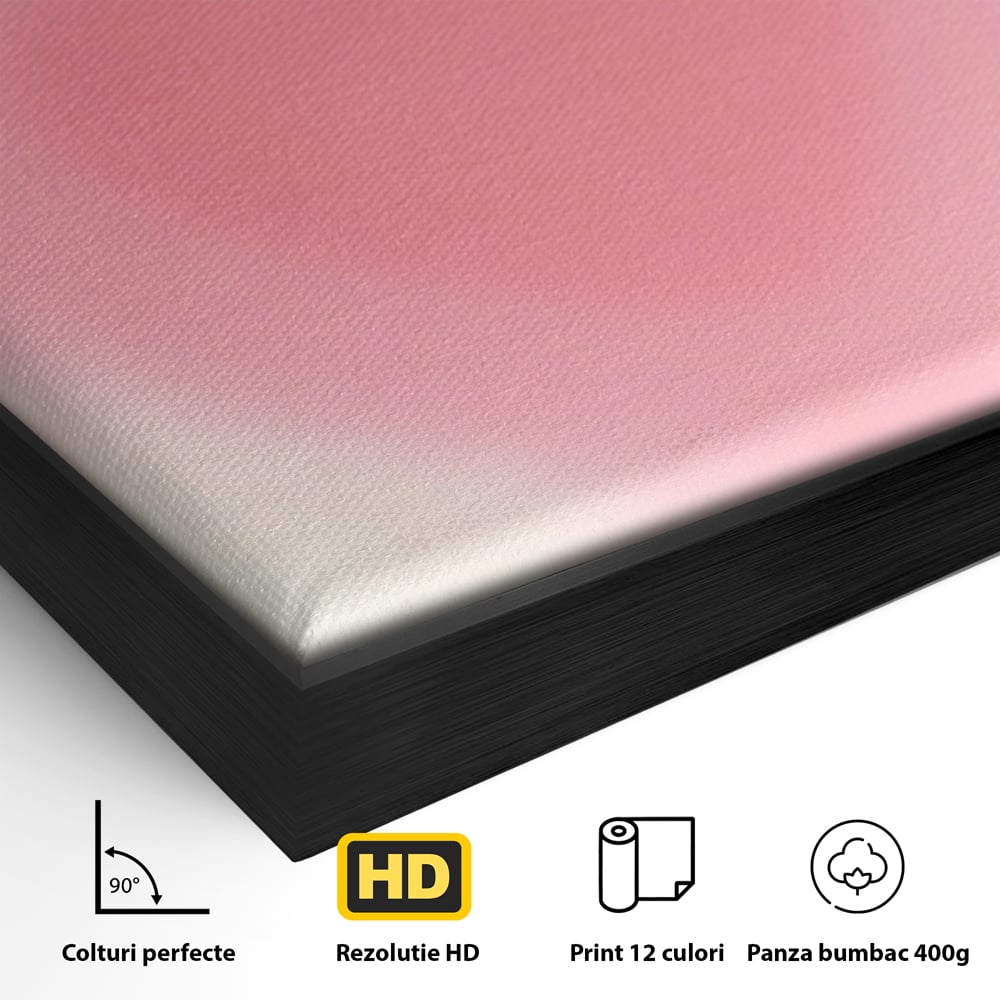 Tablou Canvas Premium LuxCanva® A1535, Follow Your Heart , Room, Inima, Roz, Iubire, Decorativ, Culori Vibrante
