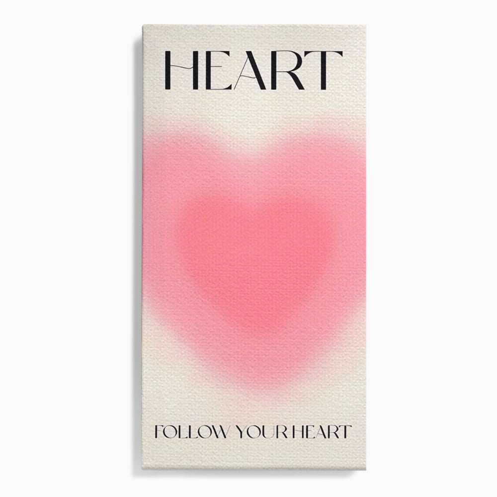 Tablou Canvas Premium LuxCanva® A1535, Follow Your Heart , Room, Inima, Roz, Iubire, Decorativ, Culori Vibrante