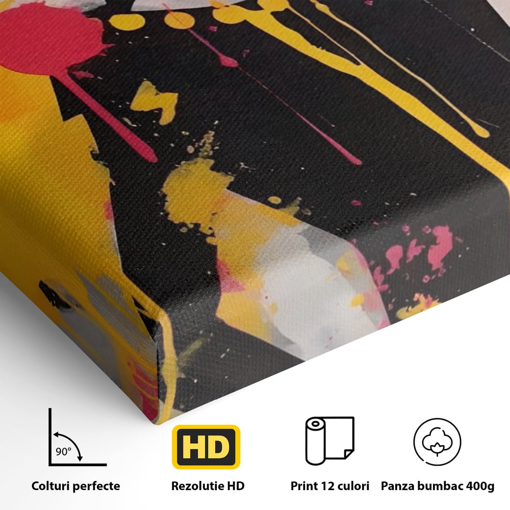 Tablou Canvas Premium LuxCanva® A1537, Model Art , Dressing, Femeie, Sexi, Moda, Ochelari, Decorativ, Culori Vibrante