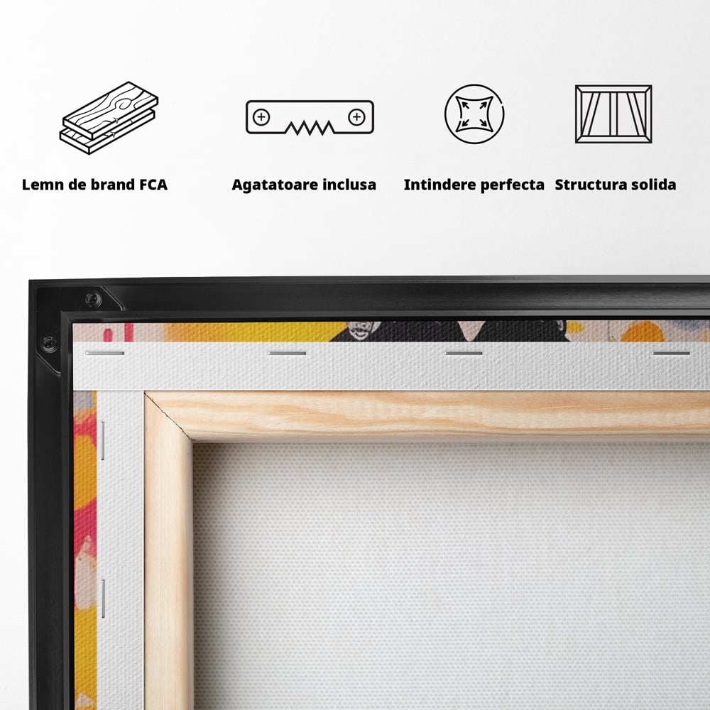 Tablou Canvas Premium LuxCanva® A1537, Model Art , Dressing, Femeie, Sexi, Moda, Ochelari, Decorativ, Culori Vibrante