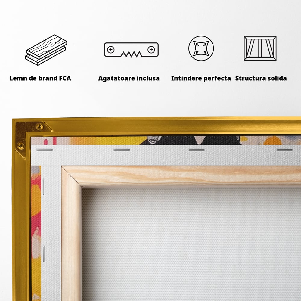 Tablou Canvas Premium LuxCanva® A1537, Model Art , Dressing, Femeie, Sexi, Moda, Ochelari, Decorativ, Culori Vibrante