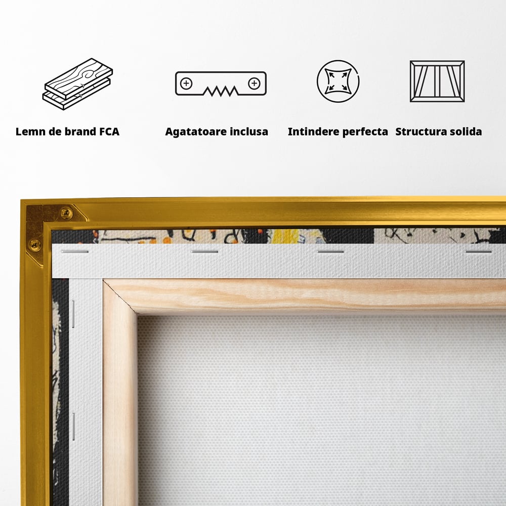 Leinwandbilder Premium LuxCanva® A1538, SAMO Basquiat , Spiel, Graffiti, Kunst, Jean Michel, Cartoon, Wohnen, Lebendige Farben