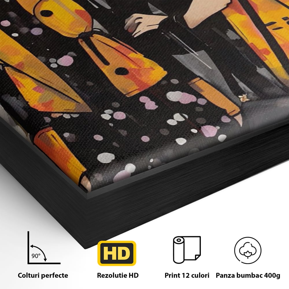 Tablou Canvas Premium LuxCanva® A1543, 2Power Girl , Room, Prietenie, Fete, Modele, Cumparaturi, Living, Culori Vibrante