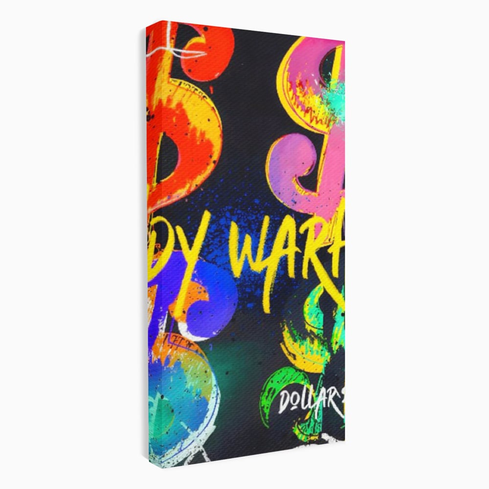 Tablou Canvas Premium LuxCanva® A1544, Dollar Sign , Room, Andy Warhol, Graffiti, Cash, Living, Culori Vibrante