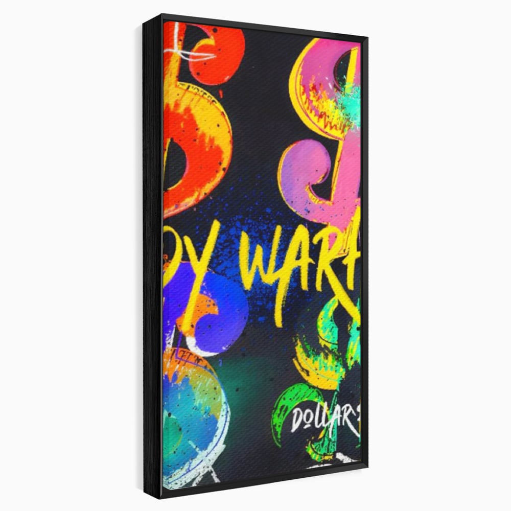 Tablou Canvas Premium LuxCanva® A1544, Dollar Sign , Room, Andy Warhol, Graffiti, Cash, Living, Culori Vibrante