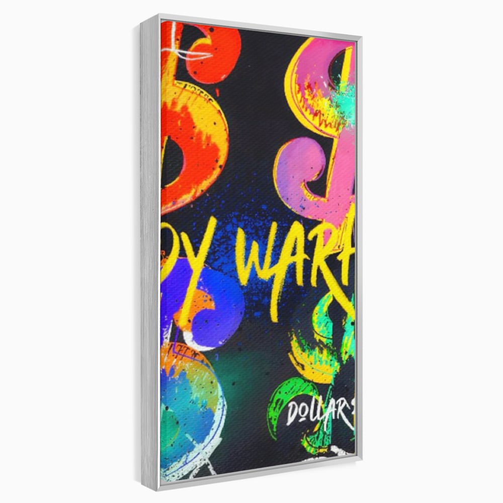 Tablou Canvas Premium LuxCanva® A1544, Dollar Sign , Room, Andy Warhol, Graffiti, Cash, Living, Culori Vibrante