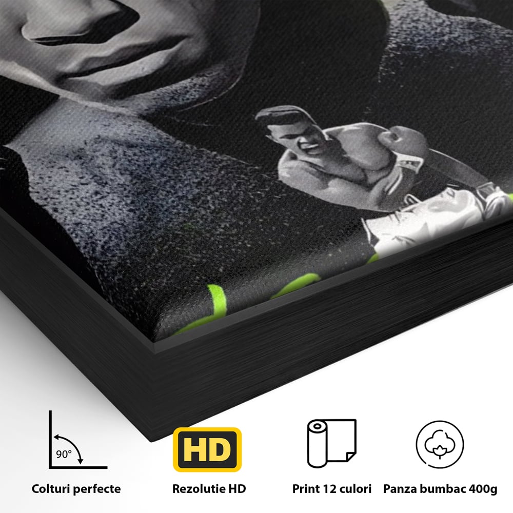 Tablou Canvas Premium LuxCanva® A1545, Mr. Muhammad Ali , Boxer, Sportiv, Campion, Living, Culori Vibrante