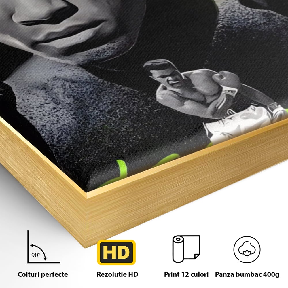 Tablou Canvas Premium LuxCanva® A1545, Mr. Muhammad Ali , Boxer, Sportiv, Campion, Living, Culori Vibrante